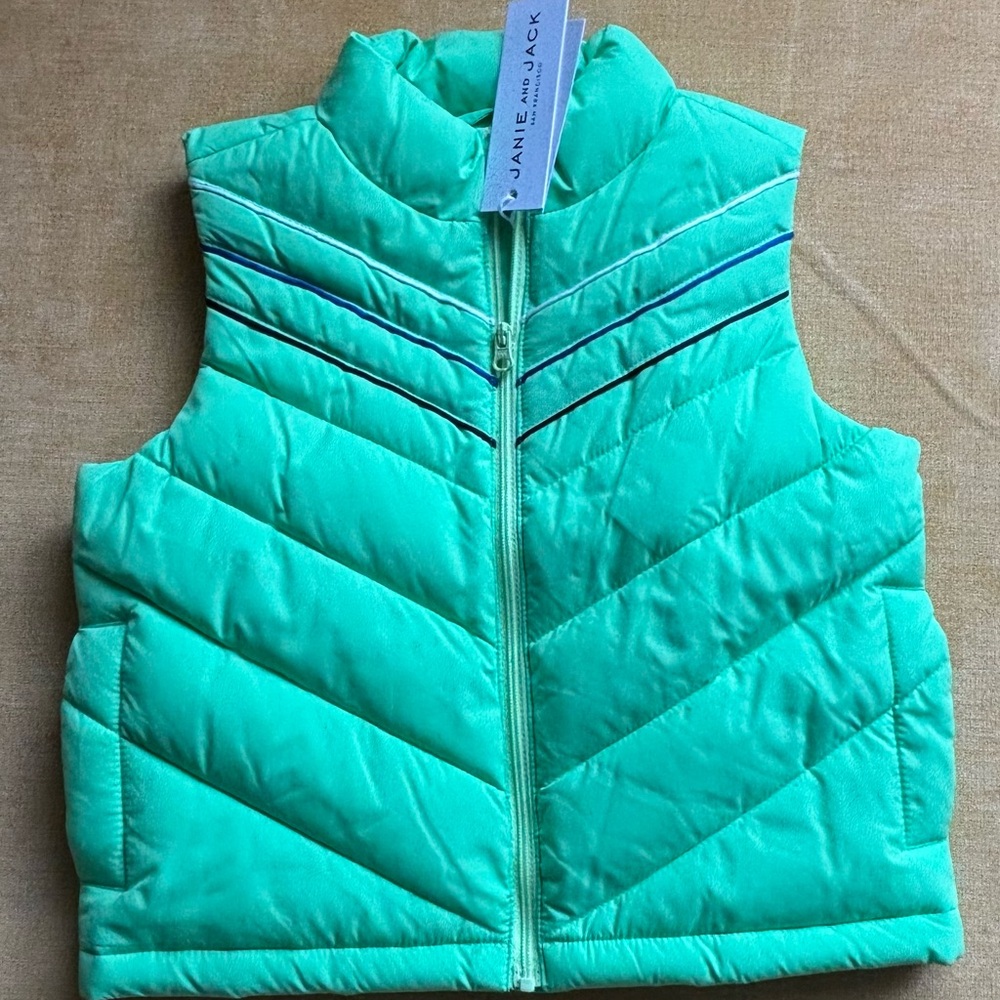 Green Puffer Vest- Janie and Jack